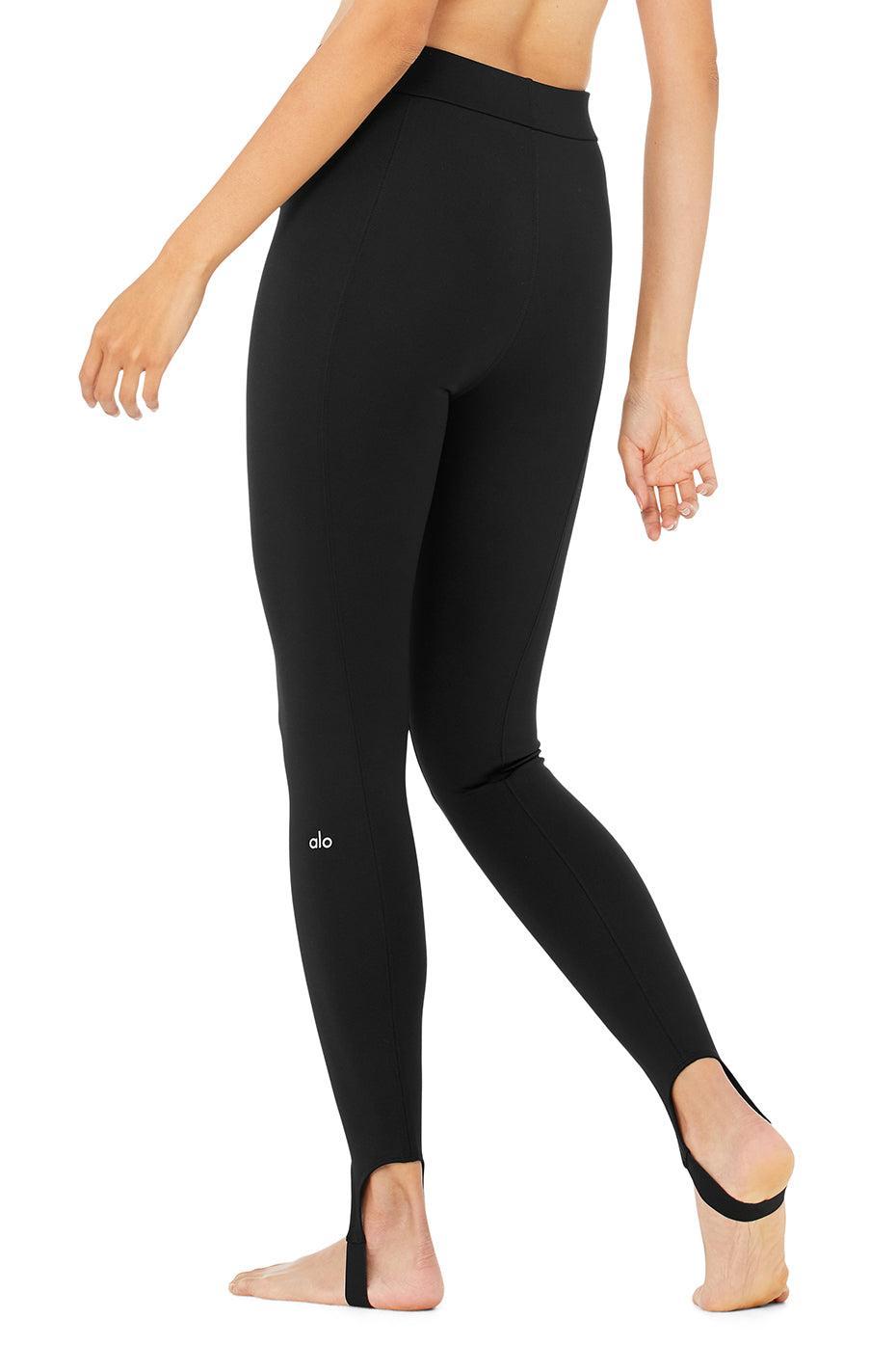 High-Waist Classic Stirrup Legging - Black Female Product Image