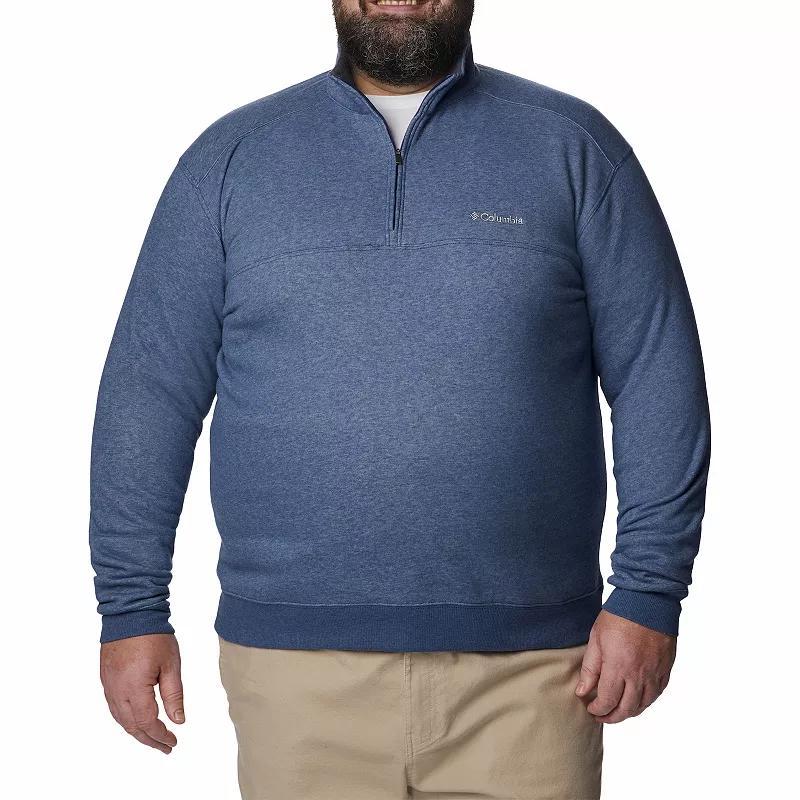 Big & Tall Columbia Hart Mountain Half-Zip Pullover, Mens Carbon Grey Product Image