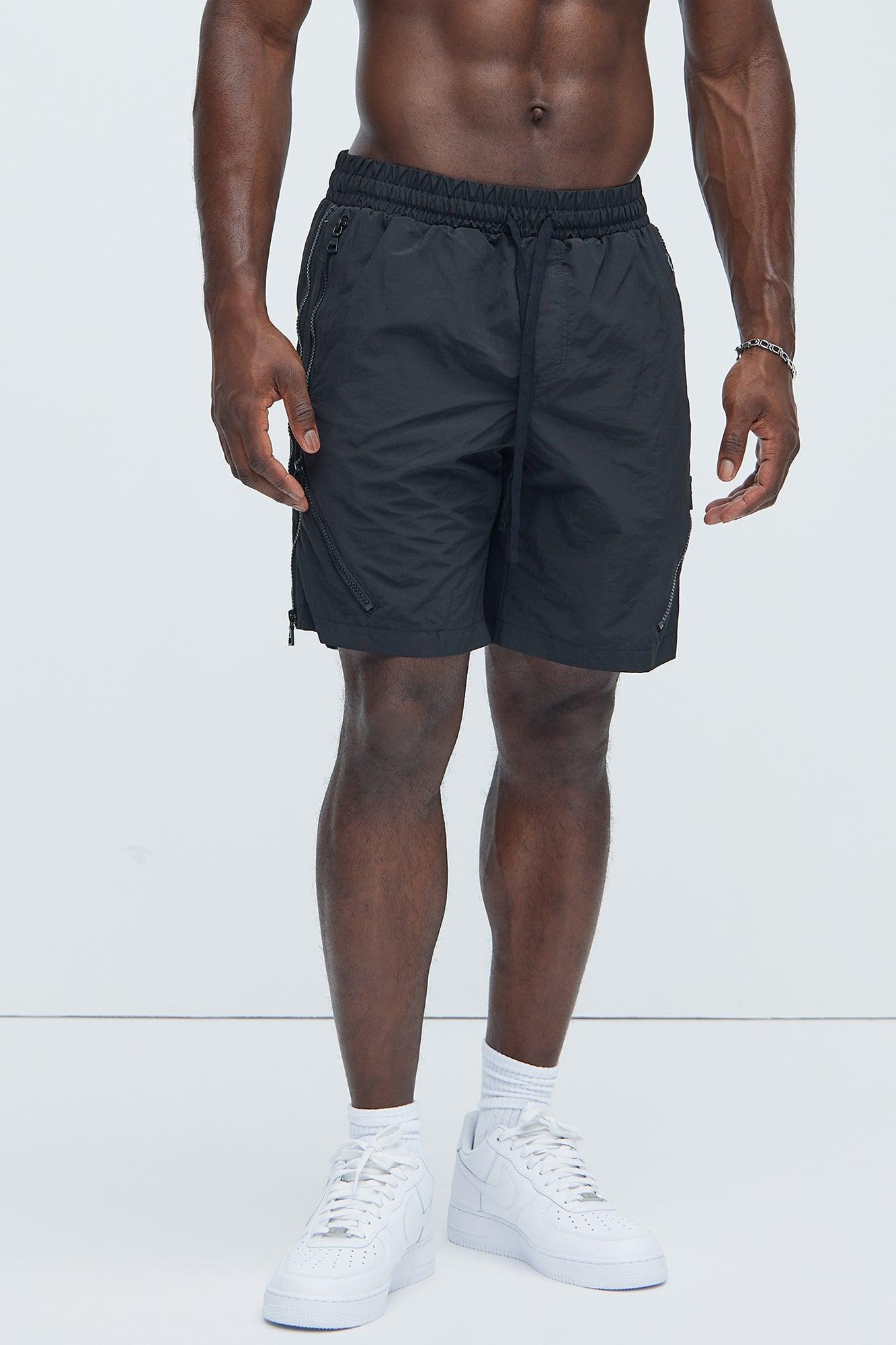 Break Away Zip Up Shorts - Black Product Image