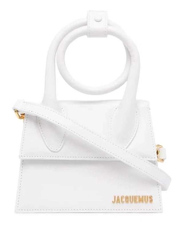 JACQUEMUS Le Chiquito Noeud Tote Bag In White Product Image