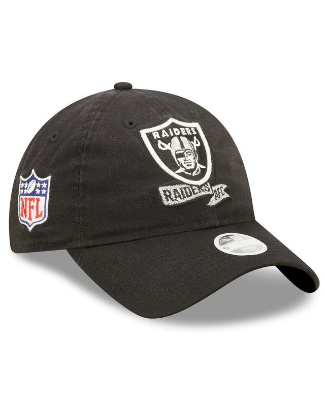 Womens New Era Black Las Vegas Raiders 2022 Sideline Adjustable 9TWENTY Hat Product Image