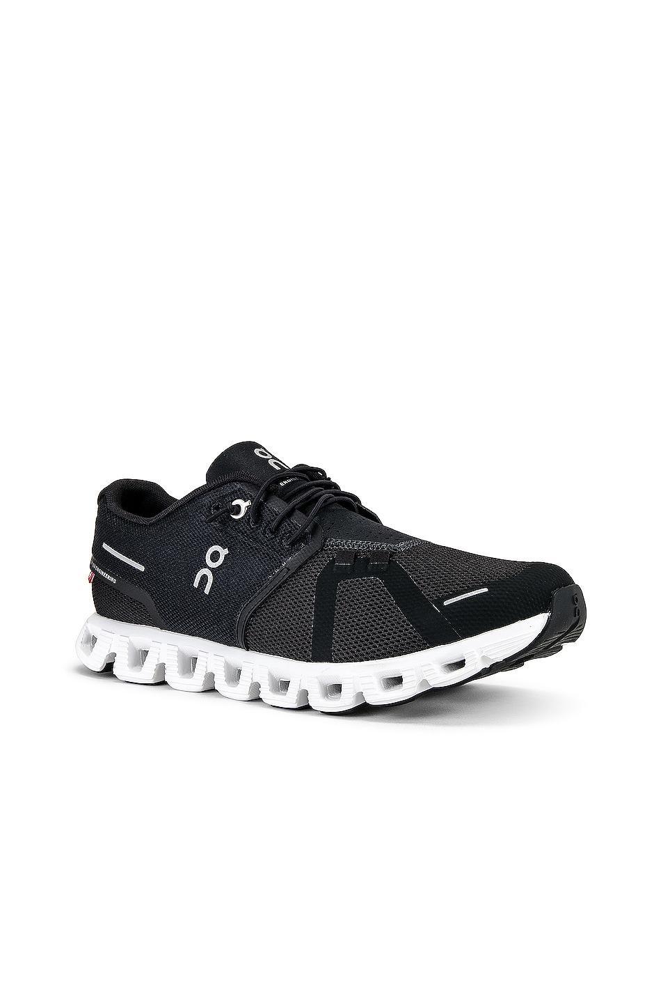 On Cloud 5 in Black & White - Black. Size 12 (also in 10, 10.5, 11). Product Image