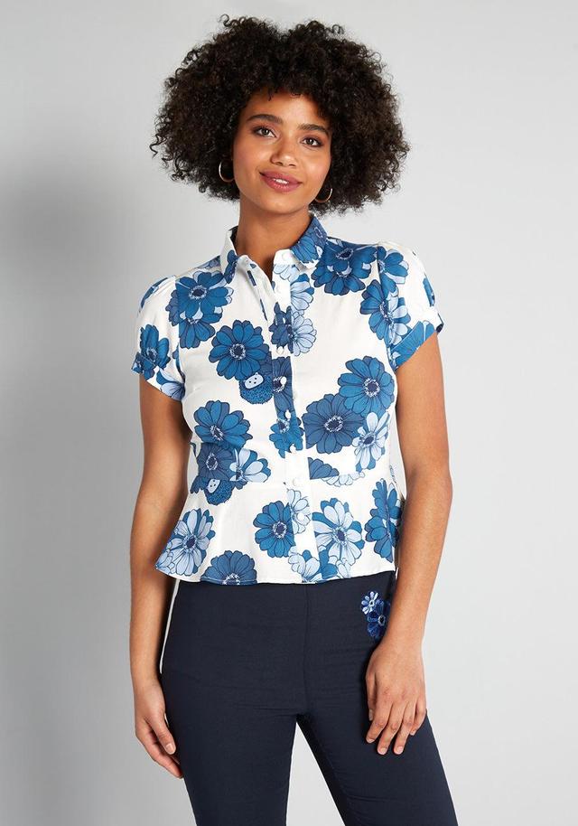 ModCloth x Collectif Beauty of All Things Button-Up Blouse Product Image