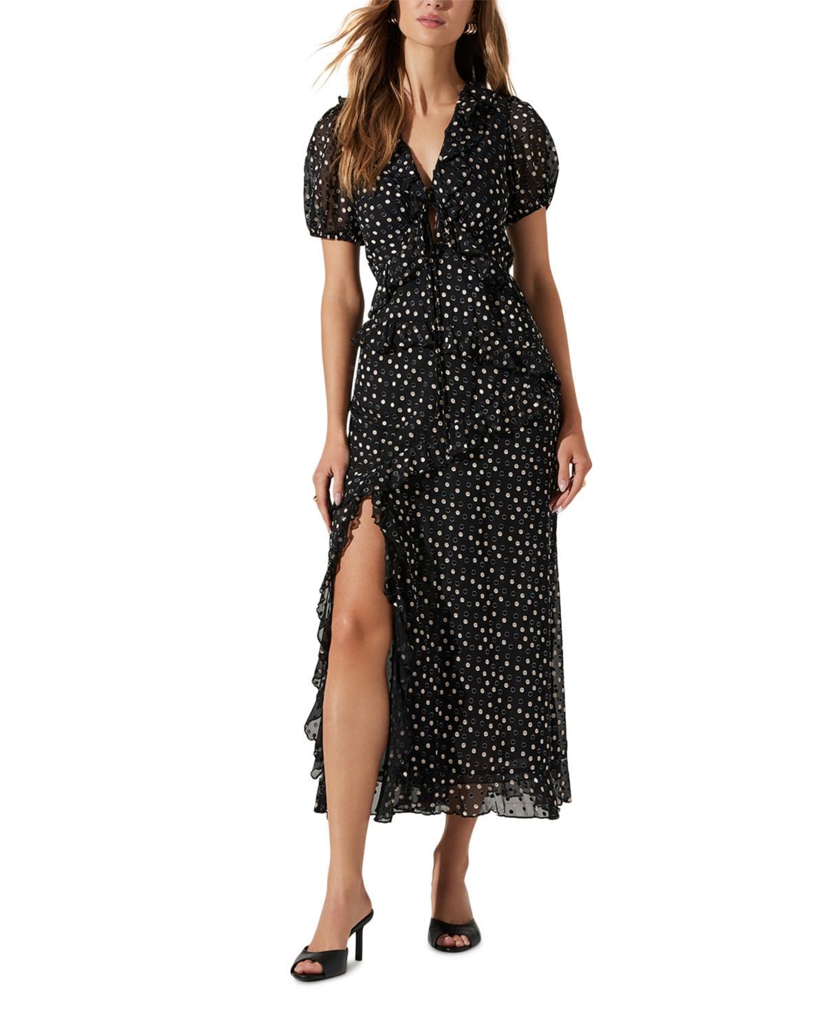 Astr the Label Womens Bennet Ruffle Puff-Sleeve Dress Product Image