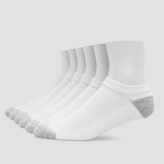 Hanes Premium Mens X-Temp Breathable No Show Socks 6pk - White 6-12 Product Image