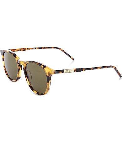 Gucci Mens Gg1157s 50mm Round Sunglasses - Shiny Spotted Black/Green Havana Product Image