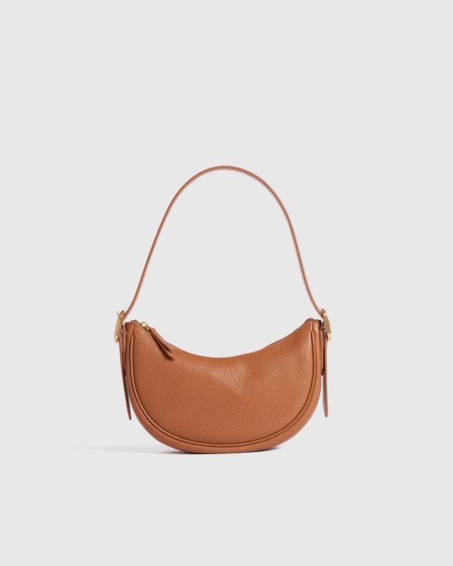 Italian Leather Mini Crescent Shoulder Bag Product Image