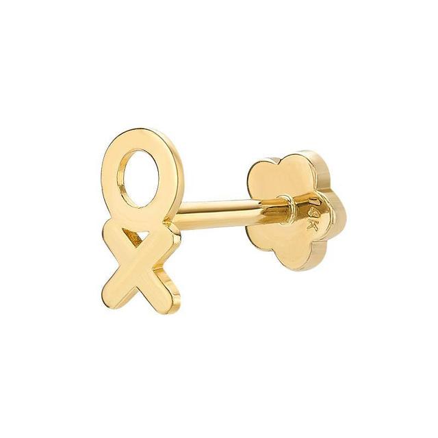 Lila Moon 14k Gold XO Cartilage Earring, Womens Product Image