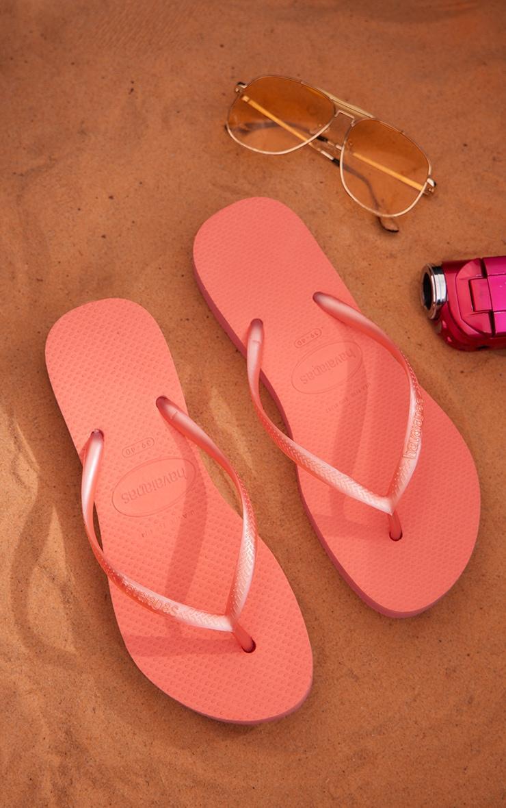 Rose Havaianas Slim Flatform Flip Flops Product Image