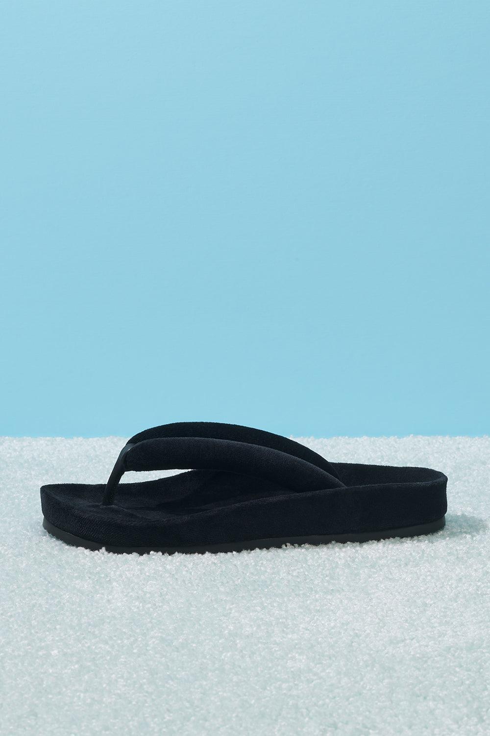 Puffer Padded Flip Flop - Black Product Image