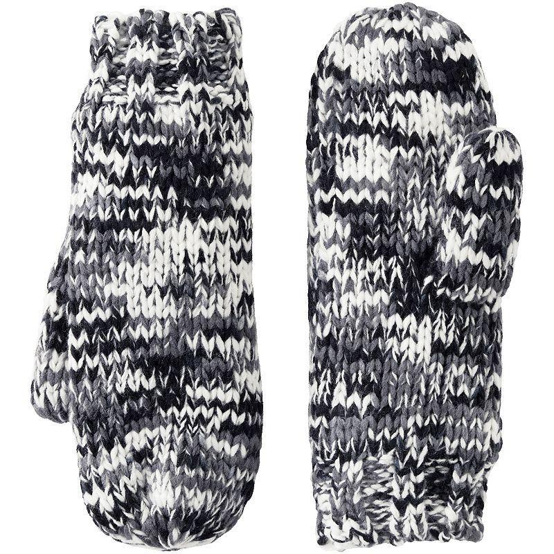 Womens Lands End Womens Space Dye Knit Mittens Product Image