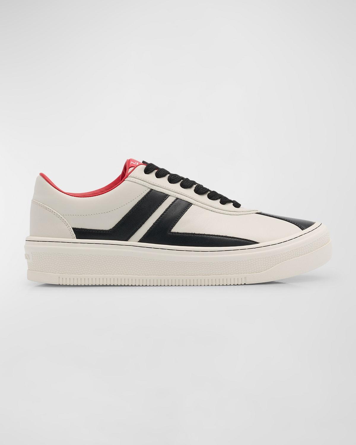 x Future Mens Lanvin Cash Leather Low-Top Sneakers Product Image