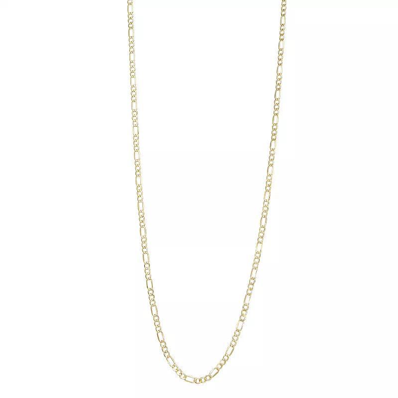 Jordan Blue 10k Gold 2.8 mm Figaro Chain Necklace, Womens Product Image