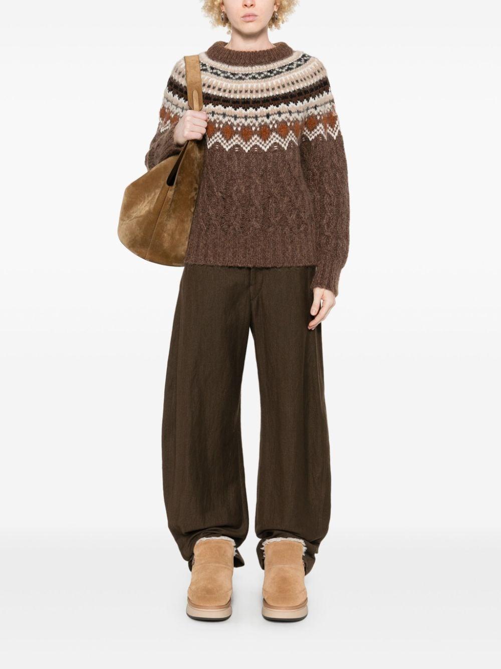 patterned-jacquard sweater Product Image