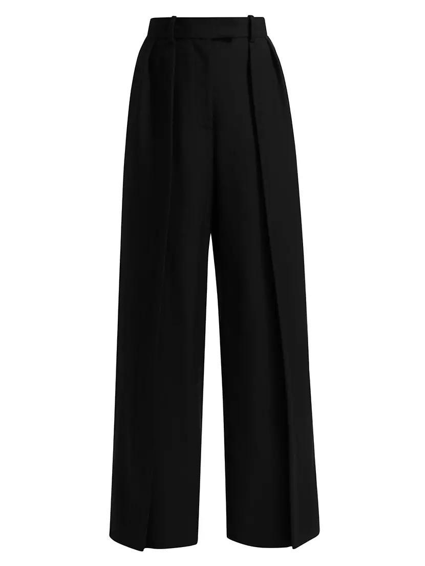 May Wool High-Rise Wide-Leg Pants Product Image