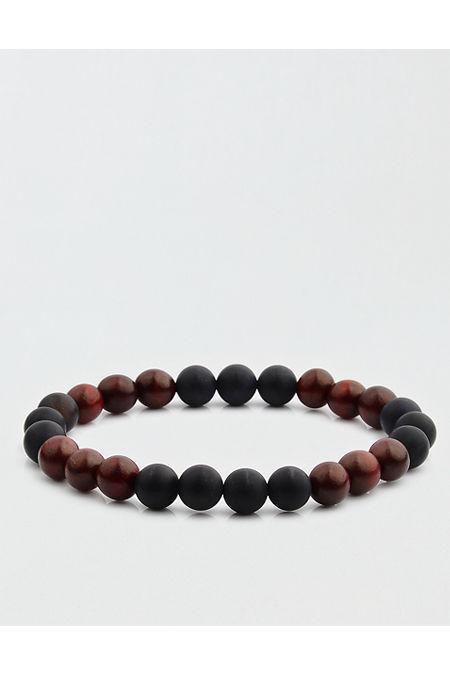 West Coast Jewelry Matte Onyx Red Sandalwood Beaded Bracelet Men's Product Image