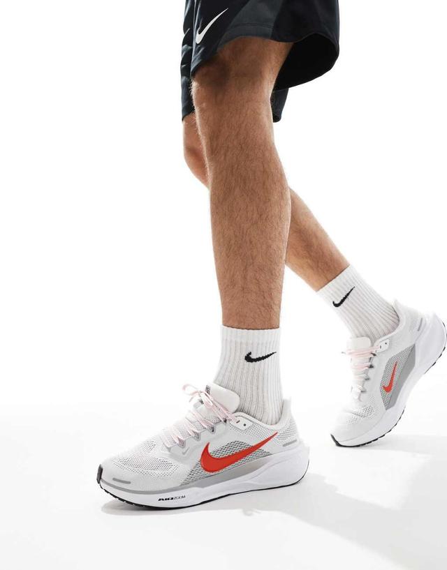 Nike Running Air Zoom Pegasus 41 sneakers in white and red Product Image