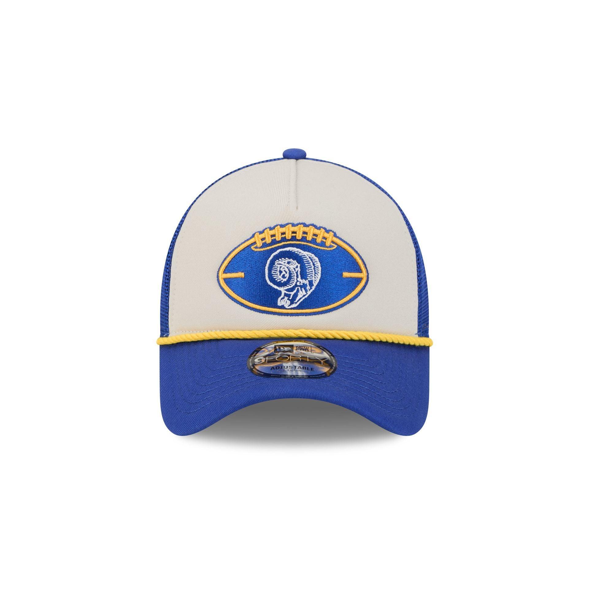 Los Angeles Rams 2024 Historic Sideline 9FORTY A-Frame Snapback Hat Male Product Image