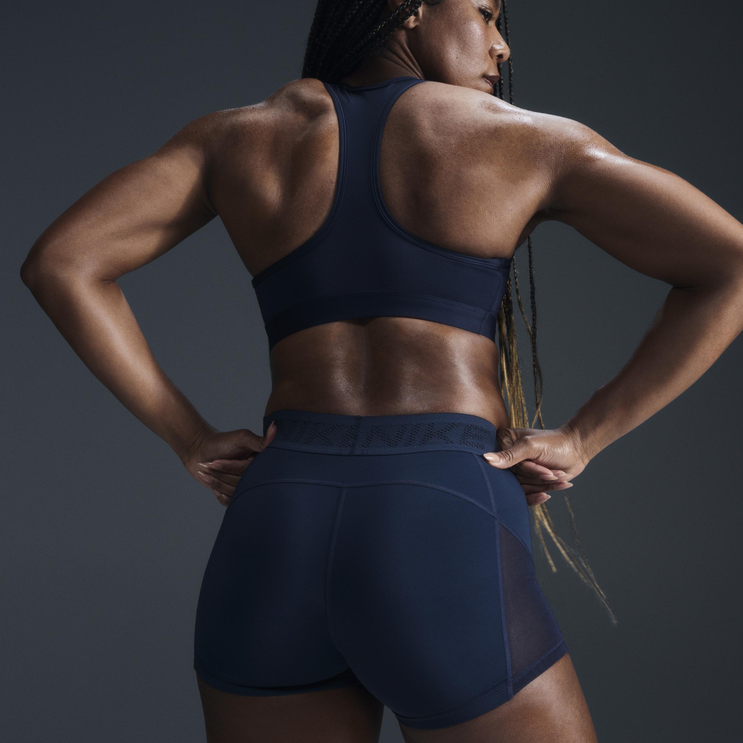 Women's Nike Pro Mid-Rise 3" Mesh-Paneled Shorts Product Image