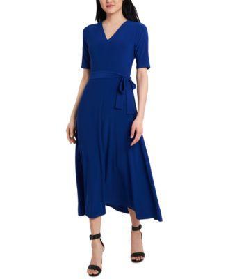 V-Neck Midi Dress Product Image