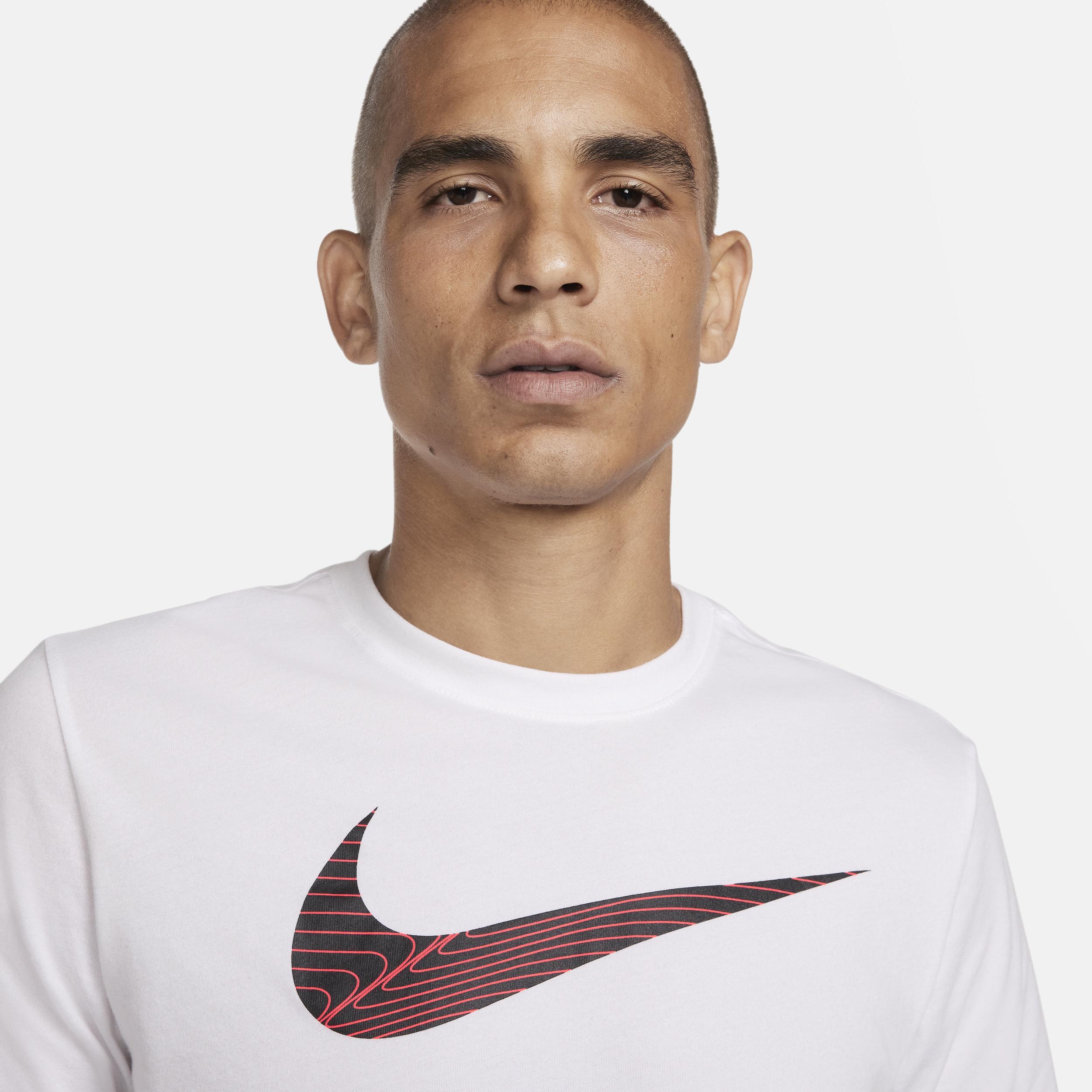 NIKE Men's Dri-fit Logo Fitness T-shirt In White Product Image