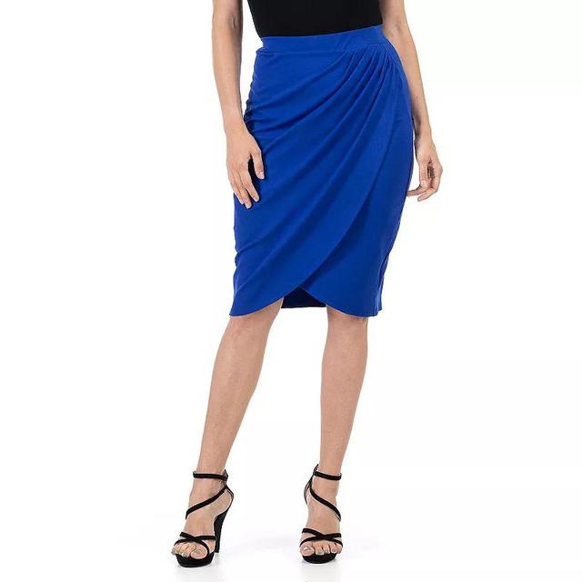 Womens 24Seven Comfort Apparel Elastic Waist Knee Length Tulip Pencil Skirt Product Image