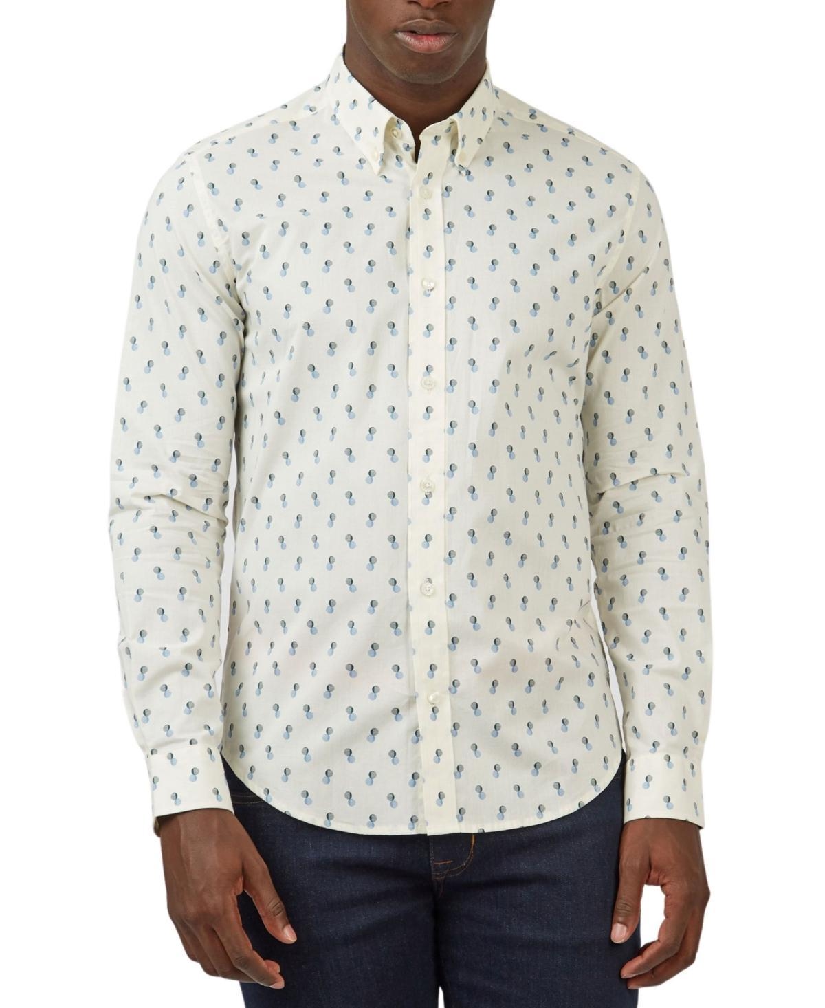 Ben Sherman Regular Fit Dot Print Cotton Button-Down Shirt Product Image