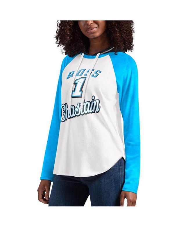 Womens G-III 4Her by Carl Banks White Ross Chastain MVP Raglan Hooded Long Sleeve T-Shirt Product Image