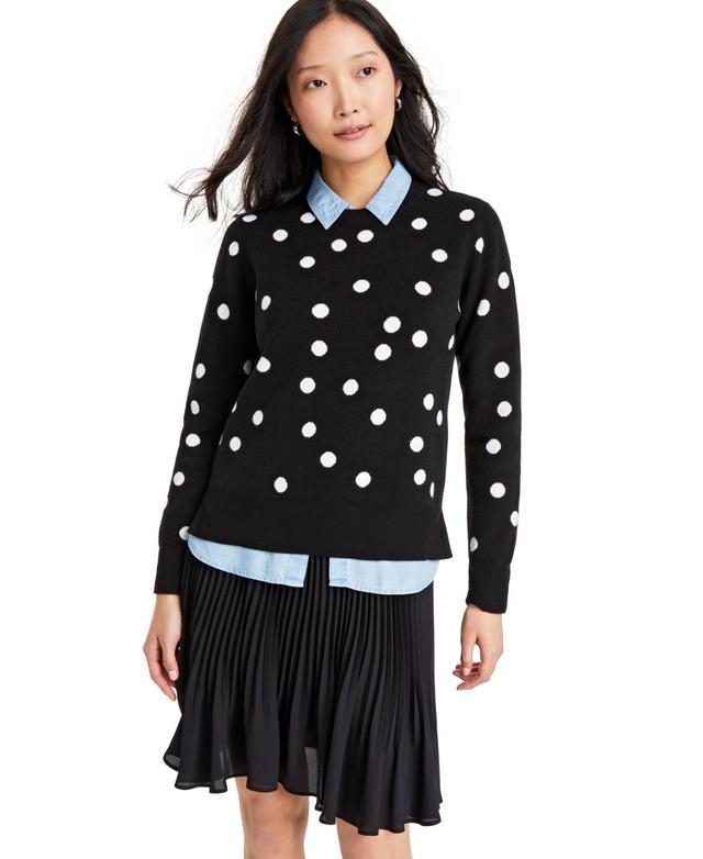 On 34th Womens Crewneck Long-Sleeve Sweater, Created for Macys Product Image