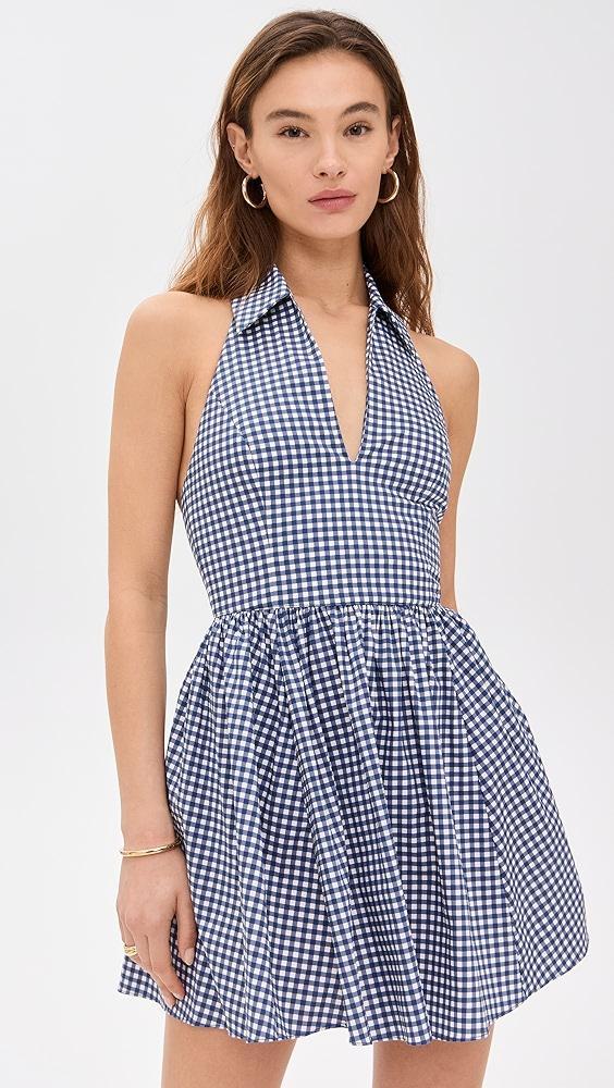 CAROLINE CONSTAS Aya Open Back Collared Mini Dress | Shopbop product image