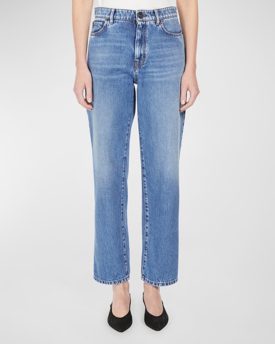 Loris Cropped Straight-Leg Denim Trousers Product Image