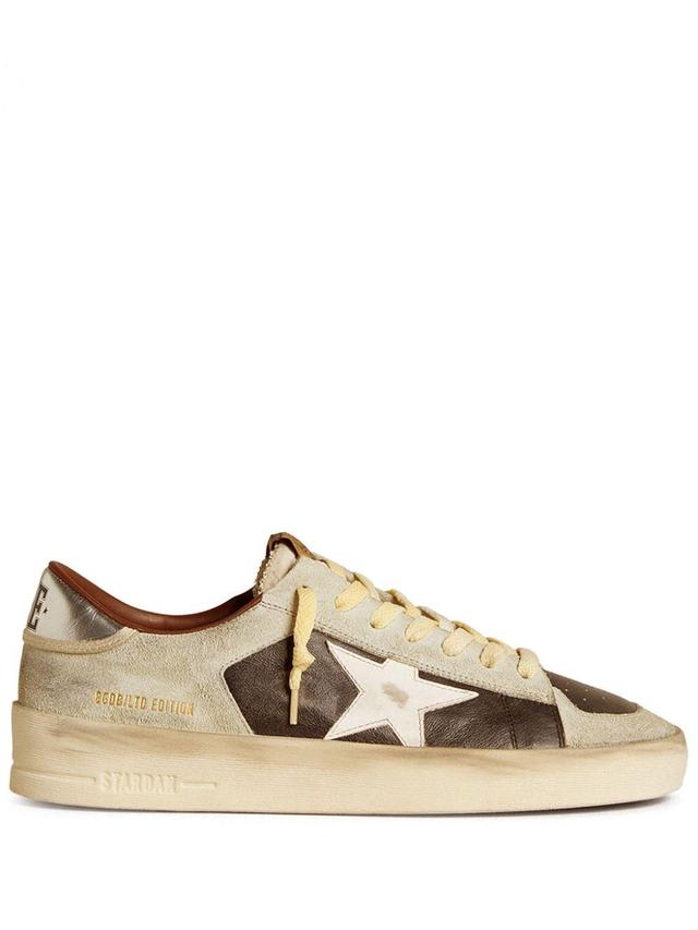 GOLDEN GOOSE Stardan Snakers In Brown Product Image