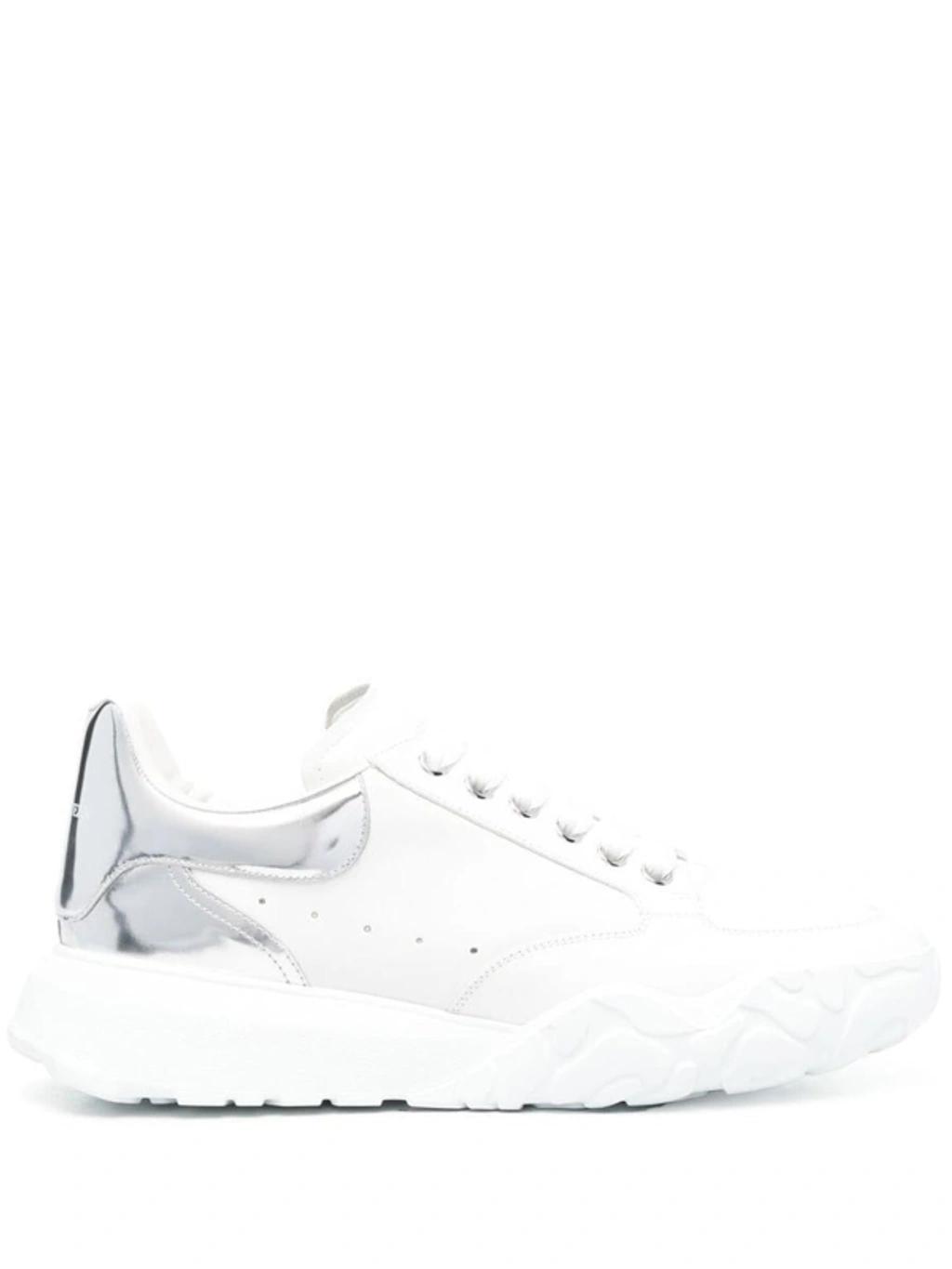 Oversized Court Sneakers In White Product Image