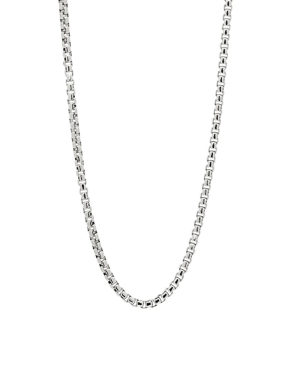 Womens Sterling Silver Box Chain Necklace Product Image