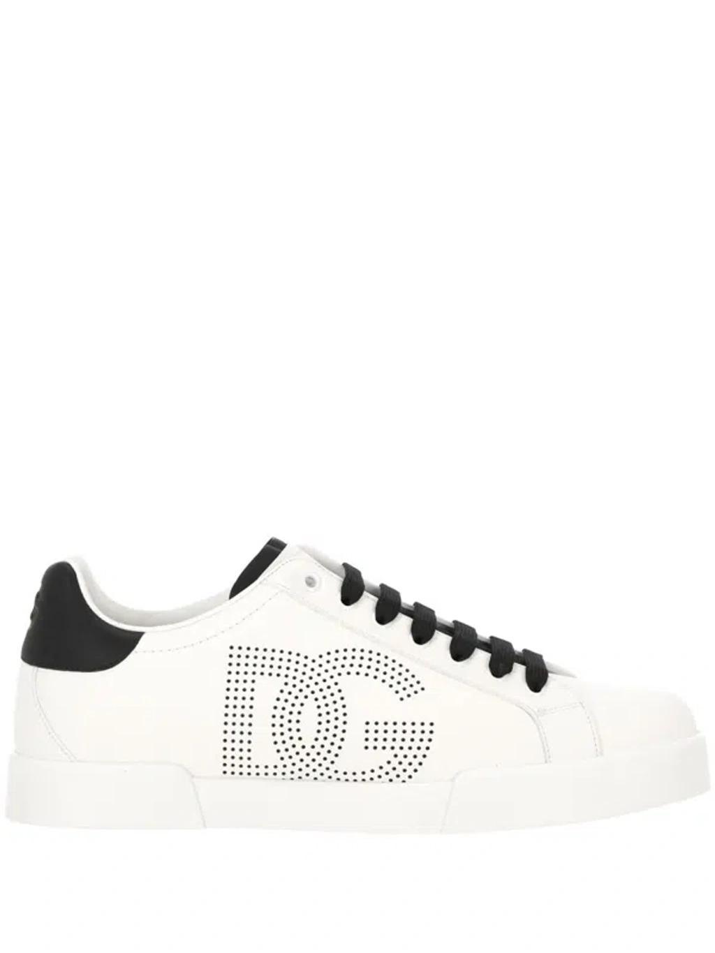 Portofino Leather Low-top Sneakers In White Product Image