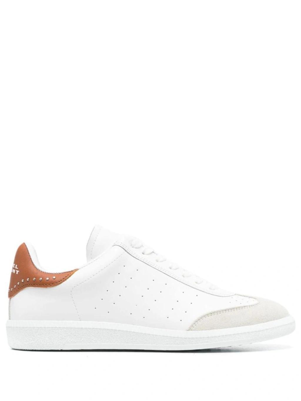 Bryce Leather And Suede Trainers In White Product Image