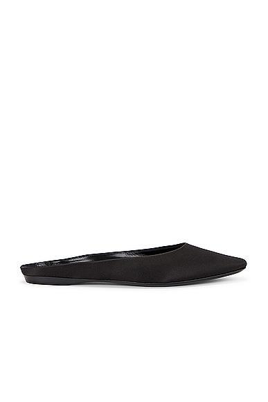 Saint Laurent Lido Flat Slipper in Black Product Image