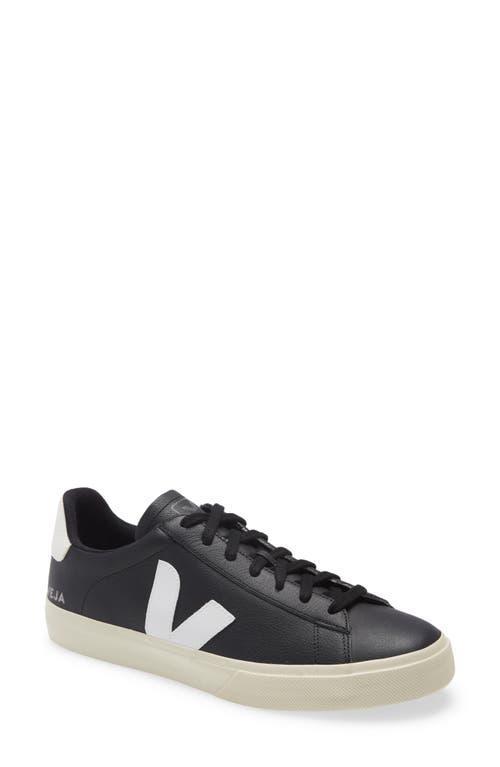 Veja Campo Sneaker in Extra White & Black - White. Size 46 (also in 39, 40, 41, 42, 43, 44, 45). Product Image