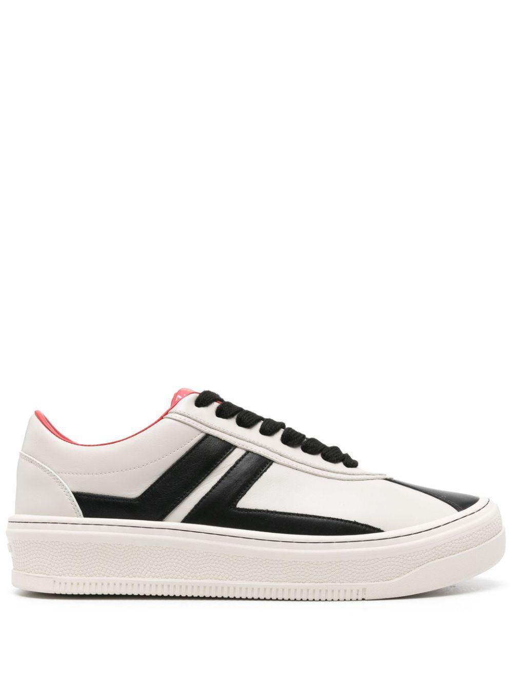 LANVIN X Future Cash Colour-block Sneakers In B013 Off White/black Product Image