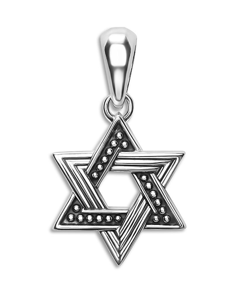 Lagos Mens Sterling Silver Anthem Small Star of David Amulet Pendant Product Image