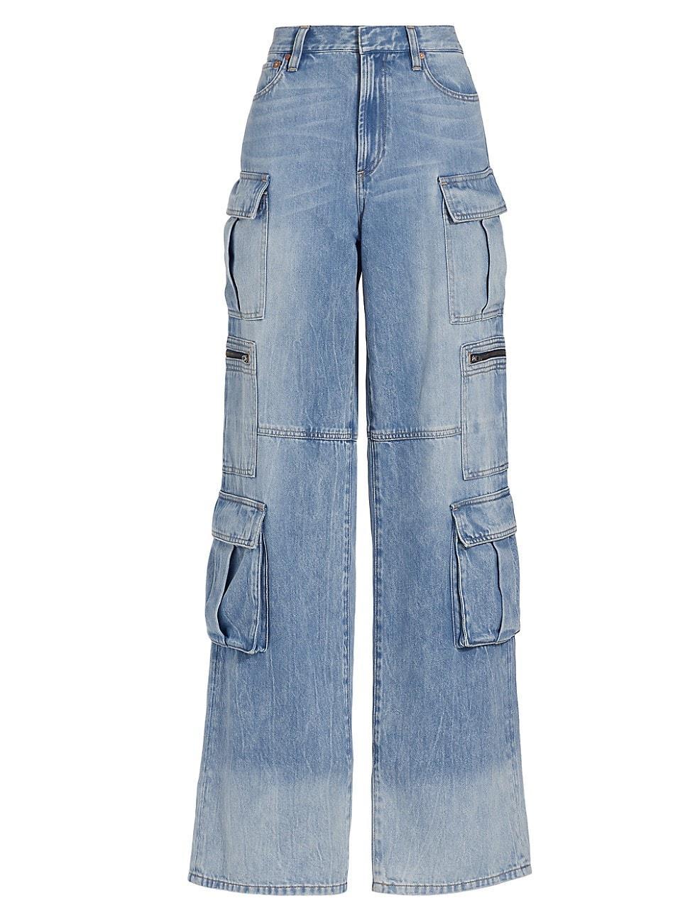 Alice + Olivia Cay Baggy Cargo Jeans Product Image