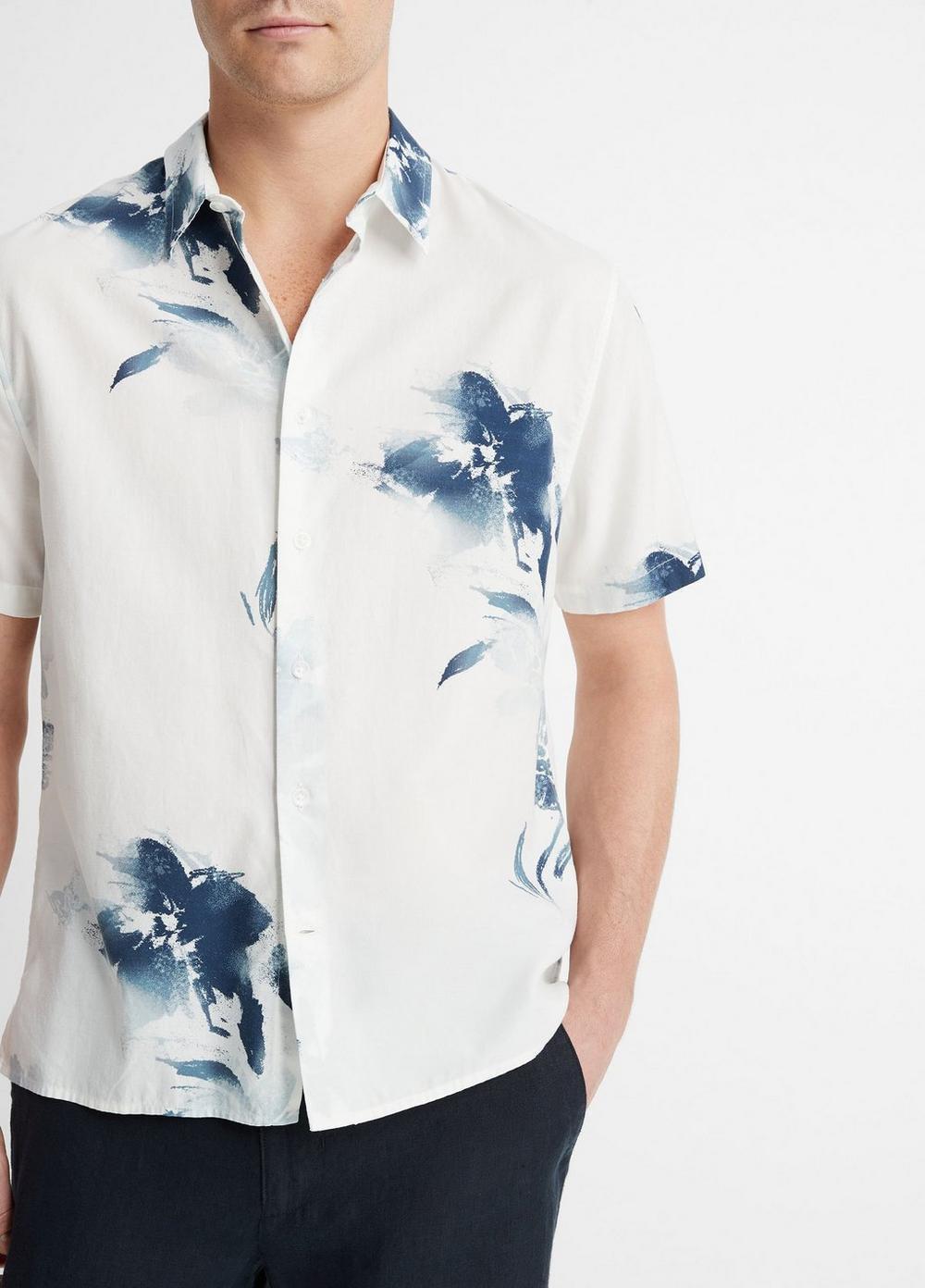 Faded Floral Short-Sleeve Shirt Product Image