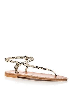 K. Jacques Womens Vassili Snake Embossed Thong Sandals Product Image