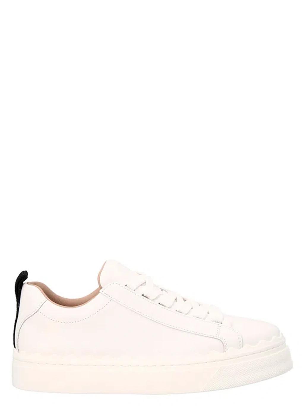 White Low Top Sneakers Product Image