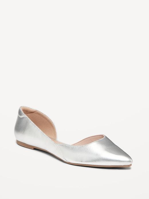 Faux-Leather D&#39;Orsay Flats Product Image