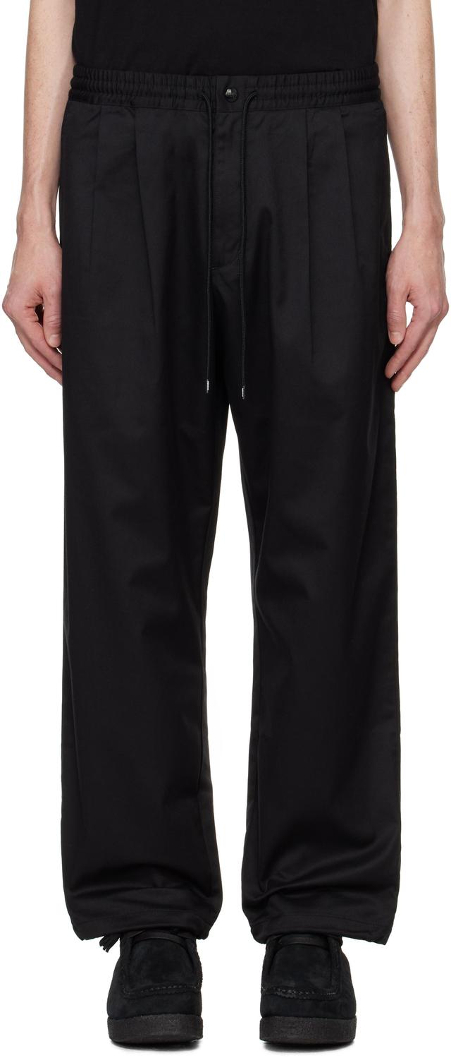 Black Baggy Silhouette Easy Trousers Product Image