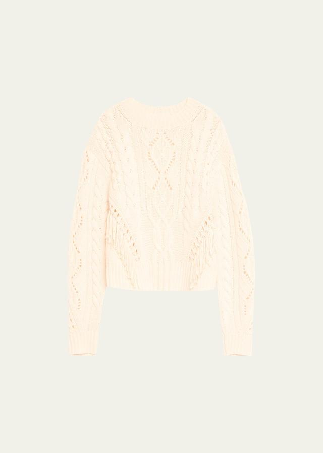 Vince Cable Fringe Accent Wool & Cashmere Sweater Product Image