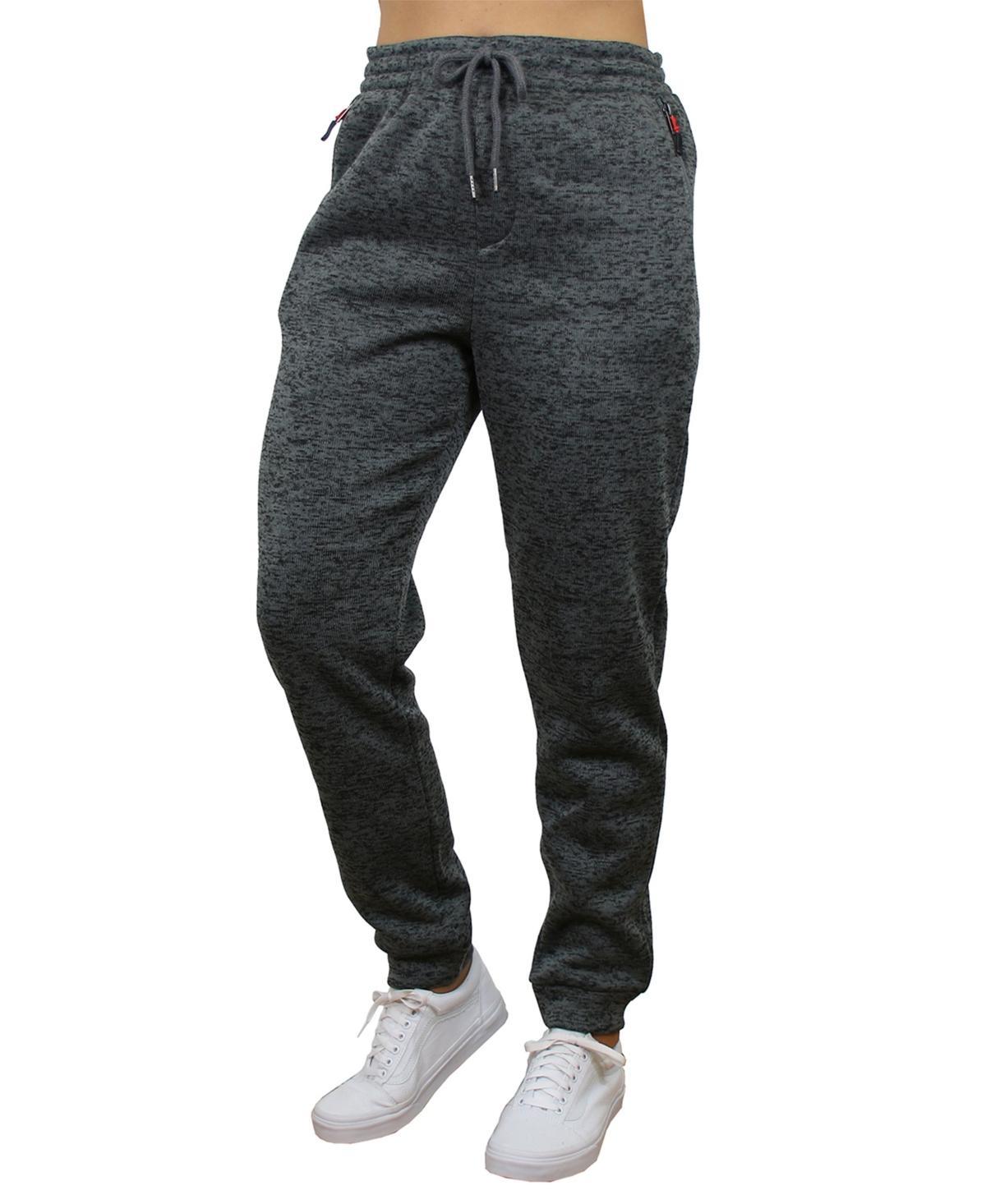 Galaxy by Harvic Womens Loose Fit Marled Fleece Joggers with Zipper Side Pockets product image