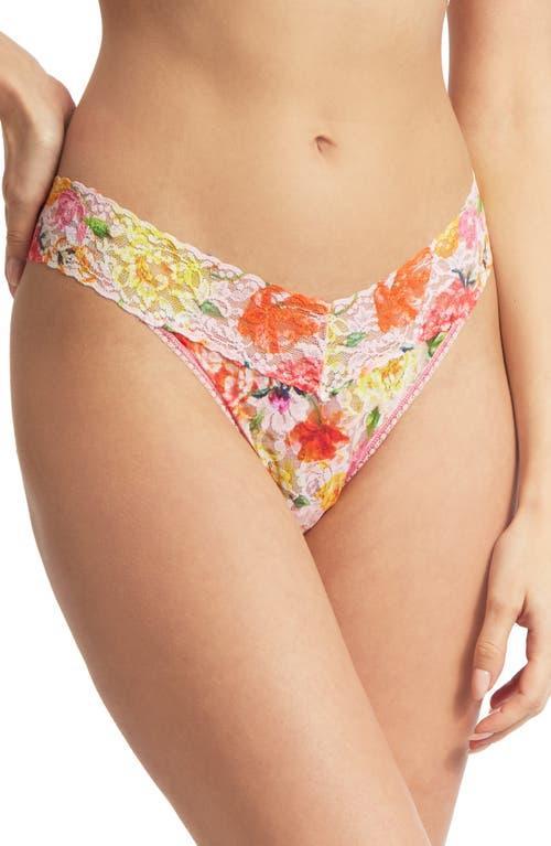 Signature Lace Original Rise Printed Thong Product Image