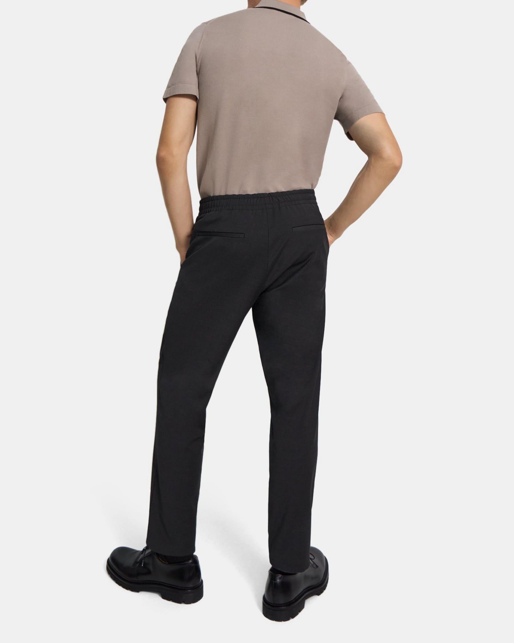 Tapered Drawstring Pant in Bonded Wool Twill Product Image